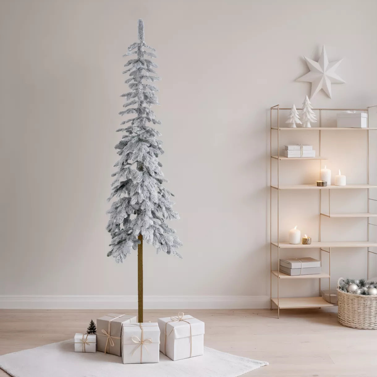 Sapin Artificiel Enneigé “Sierra” – 120 cm | Ambiance Hivernale & Charme de Noël