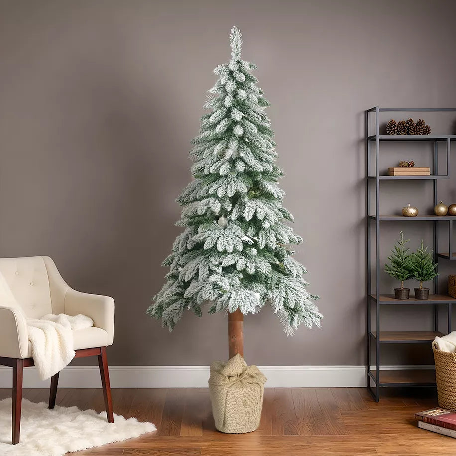 Sapin de Noël Artificiel Vert Enneigé 240 cm – Modèle Tora, Branches Denses & Réalistes