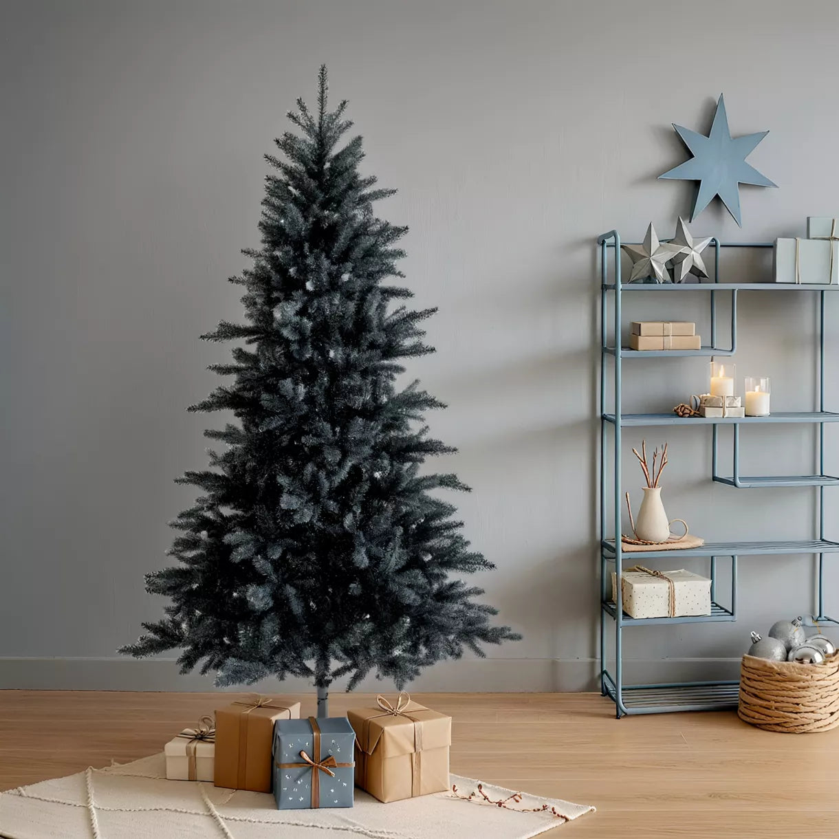 Sapin Artificiel “Munich Noir” – 240 cm | Élégance Moderne & Noël Contemporain