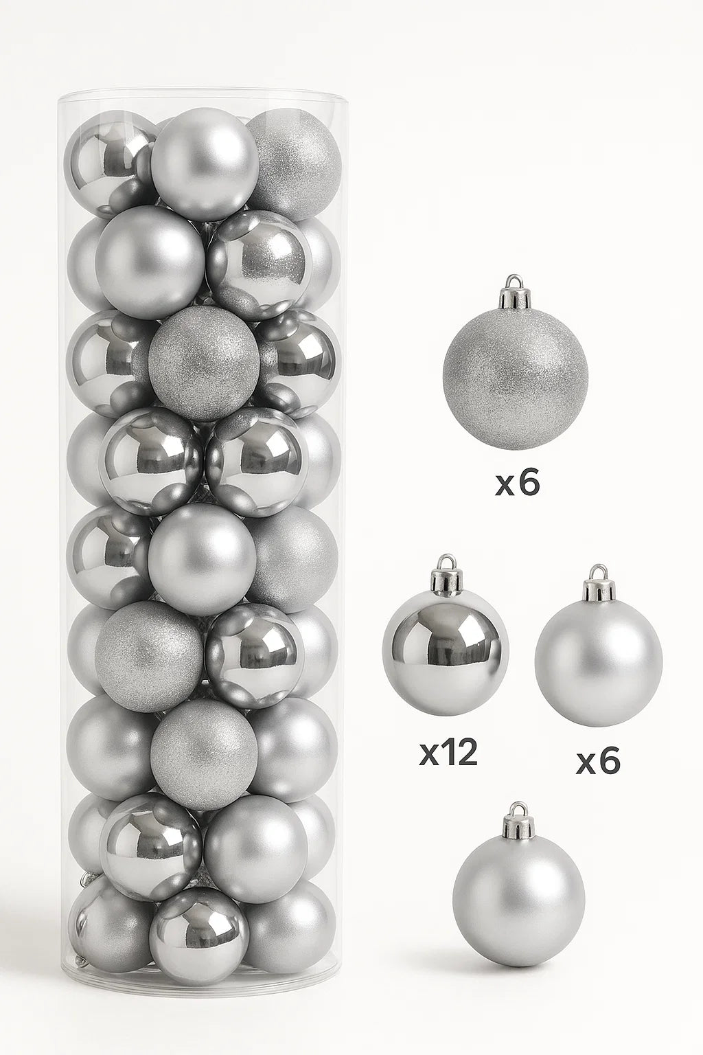 Boules de Noël 3/4/6 cm – Décoration de Sapin Classique et Élégant