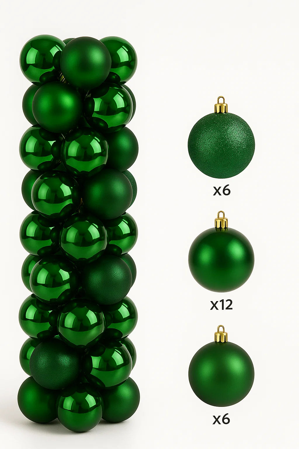 Boules de Noël 3/4/6 cm – Décoration de Sapin Classique et Élégant